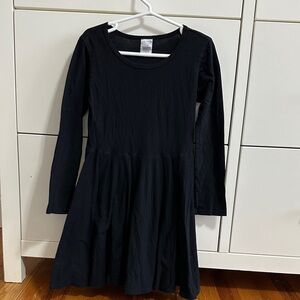 City Threads Black Long Sleeve Casual Twirl Dress